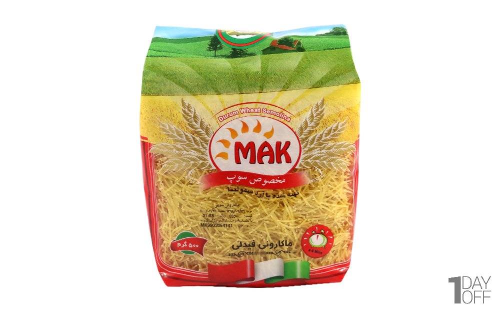 ورمیشل (ماکارونی فیدلی) مک مقدار 500 گرم