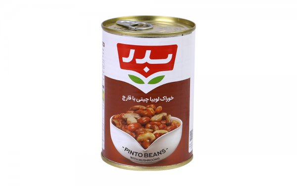 کنسرو لوبیا چیتی با قارچ بدر مقدار 430 گرم
