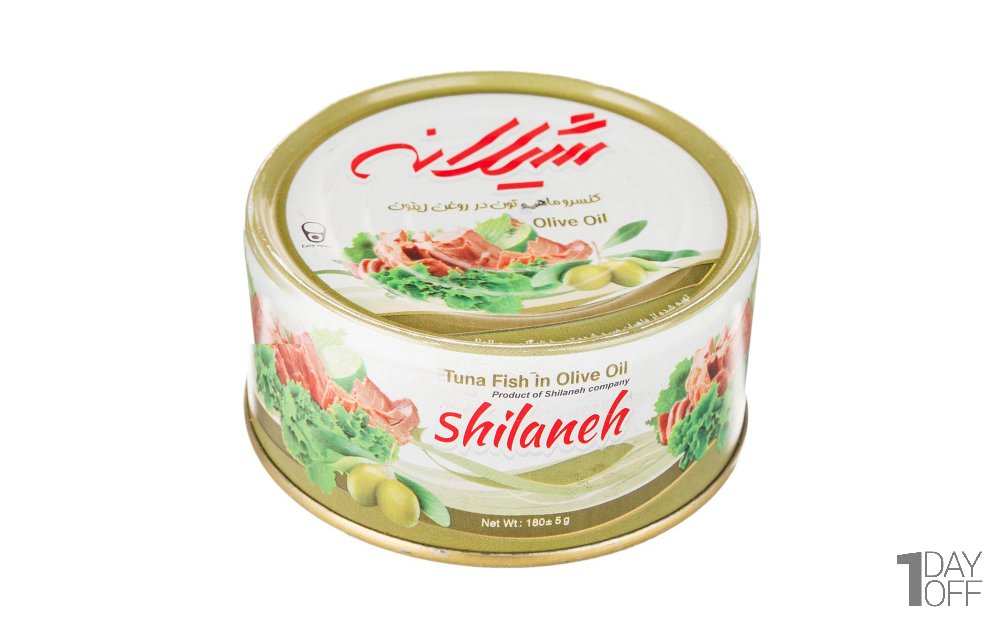 کنسرو ماهی تون در روغن زیتون شیلانه مقدار 180 گرم