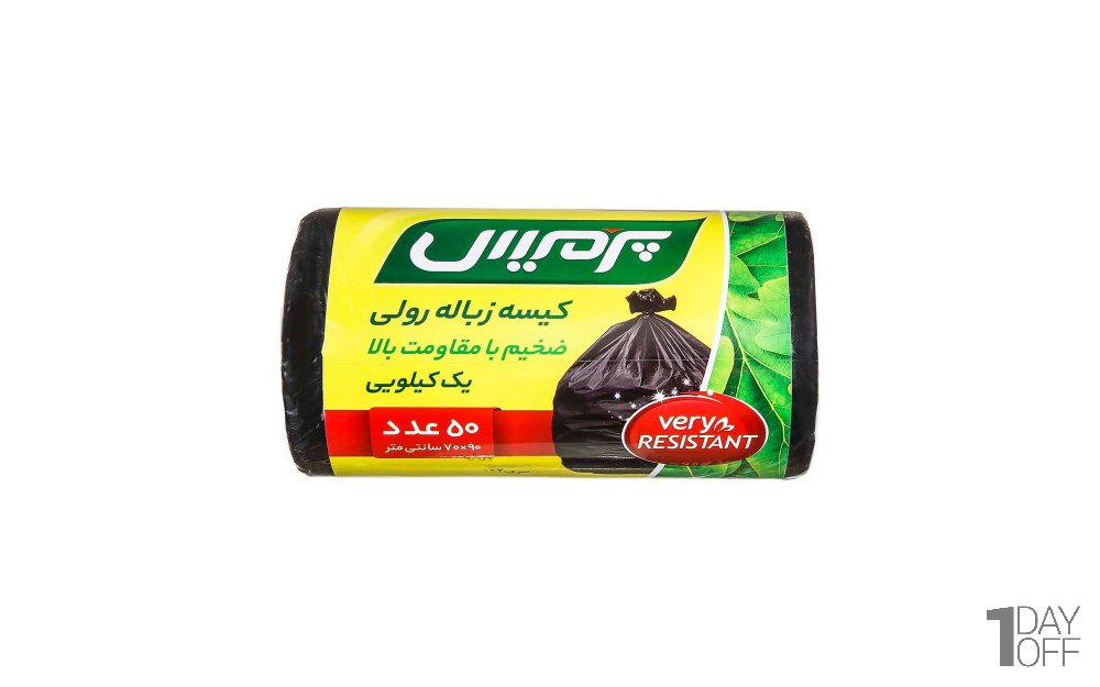 کیسه زباله رولی ضخیم یک کیلویی 70x90 سانتی‌متر پرمیس بسته 50 عددی