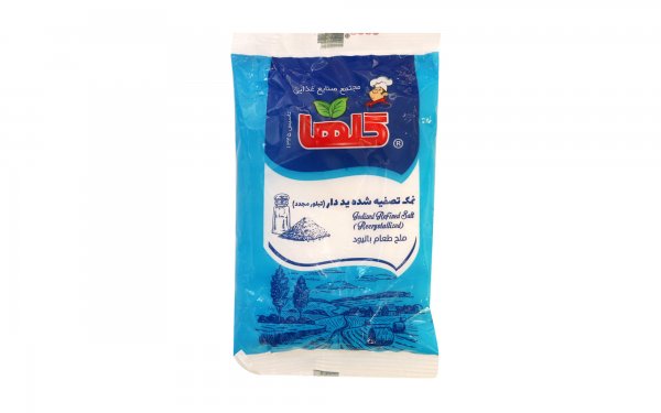 نمک تصفیه‌شده کریستاله یددار گلها مقدار 700 گرم 
