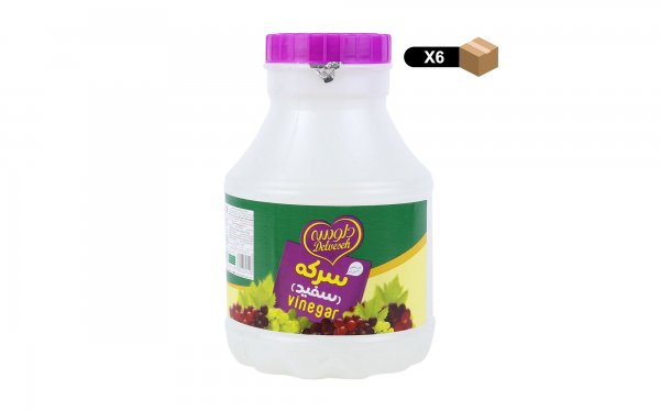 سرکه سفید دلوسه مقدار 3 لیتر - بسته 6 عددی