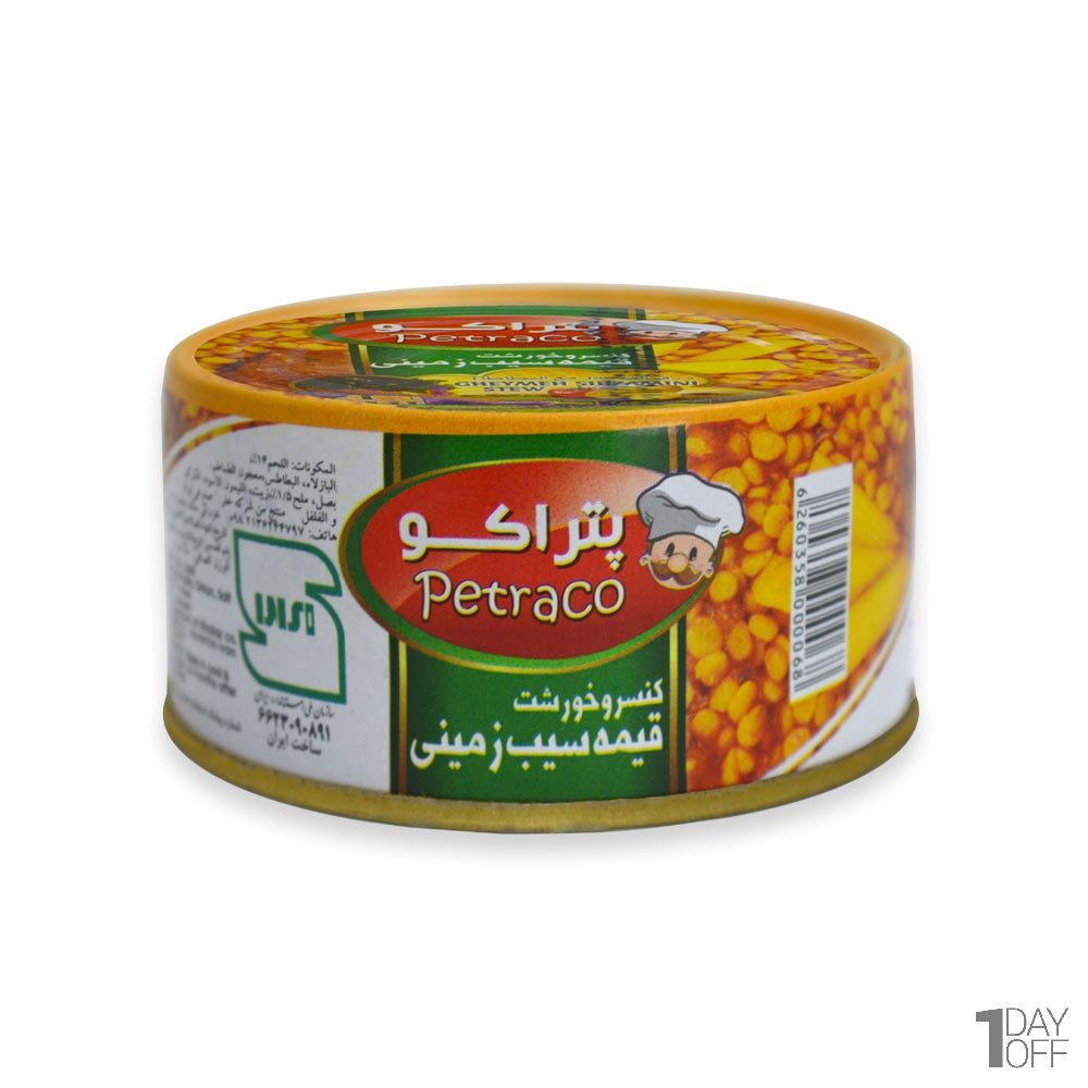  کنسرو خورشت قیمه سیب‌زمینی با گوشت پتراکو مقدار 180 گرم