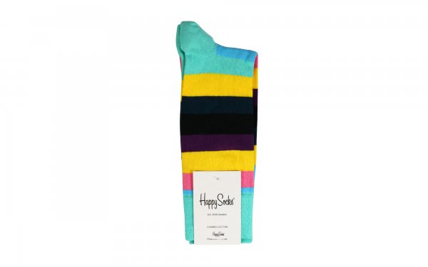 جوراب هپی‌ساکس (Happy Socks) کد 6602 سری راه‌راه رنگارنگ