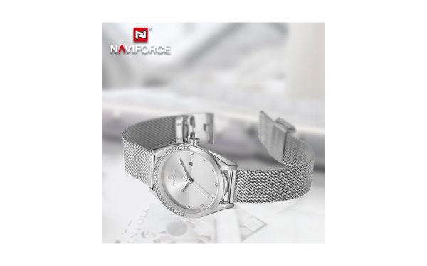 ساعت نیوی‌فورس (NAVIFORCE) مدل NF5015L رنگ نقره‌ای کد رنگ S/W