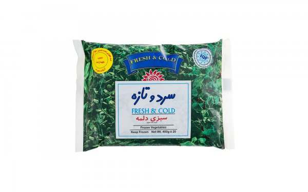 سبزی دلمه منجمد سرد و تازه مقدار 400 گرم