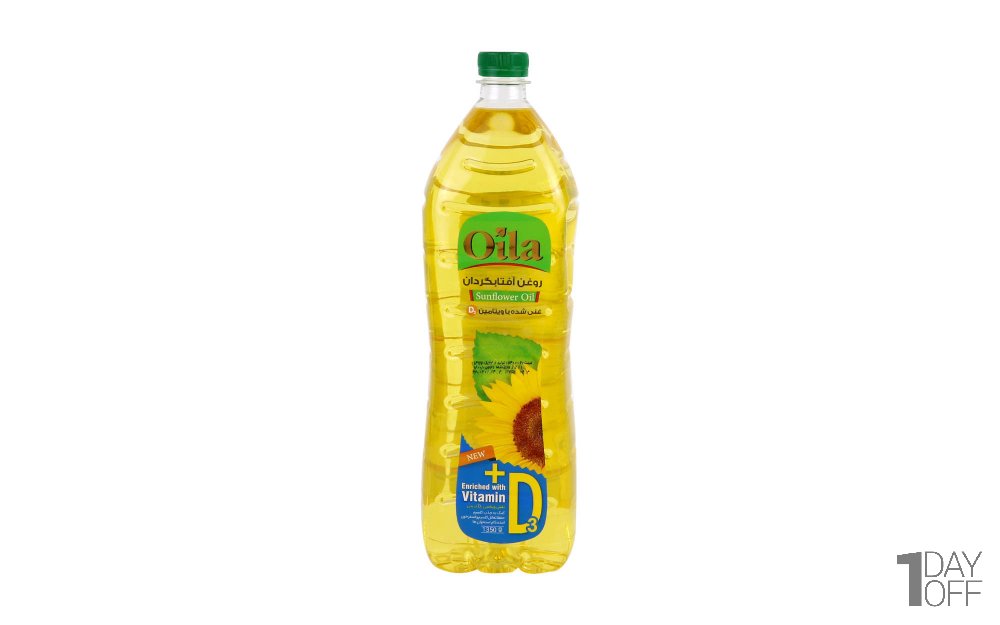 روغن مایع آفتاب گردان اویلا مقدار 1.5 لیتر