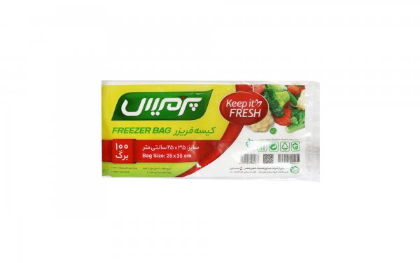 کیسه فریز پرمیس 100 برگ ابعاد 25x35 سانتی‌متر 