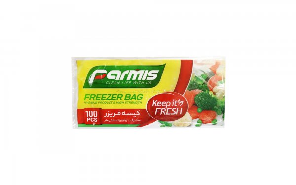 کیسه فریز پرمیس 100 برگ ابعاد 25x35 سانتی‌متر 