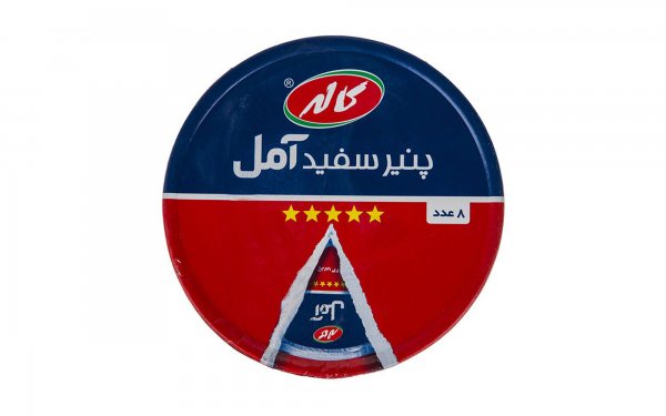پنیر پنج ستاره آمل کاله بسته 8 عددی مقدار 140 گرم 