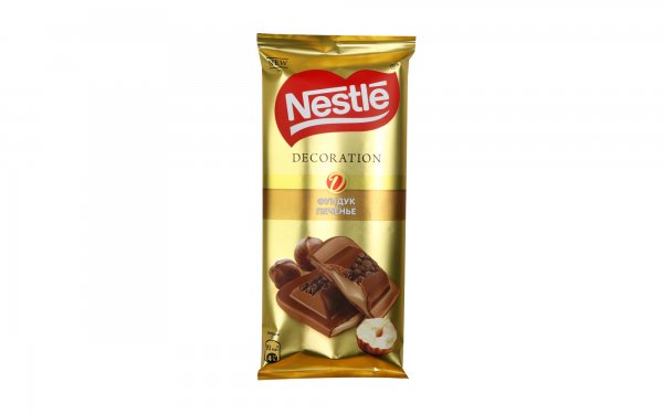 شکلات مغزدار با طعم فندق نستله (Nestle) مدل DECORATION مقدار 85 گرم