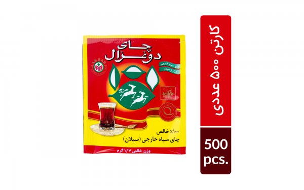 چای کیسه‌ای کلاسیک انولوپ‌دار دوغزال بسته 500 عددی