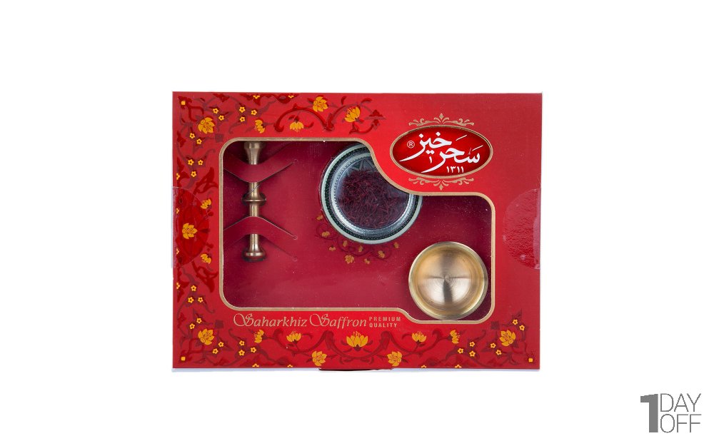 زعفران سرگل سحرخیز طرح خاتم کادویی مقدار 1 گرم
