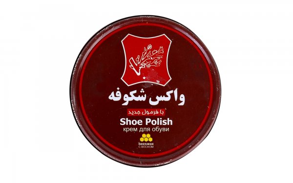 واکس کفش رنگ قهوه‌ای شکوفه مقدار 100 میلی‌لیتر