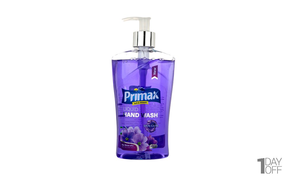 مایع دستشویی گل‌های بنفش پریمکس مقدار 450 گرم 