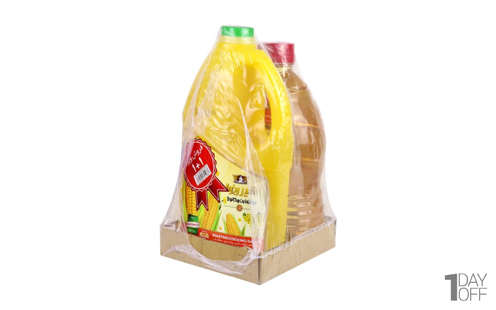 بسته روغن سرخ‌کردنی و روغن پخت و پز شیررضا مقدار هر بسته روغن 1.8 لیتر