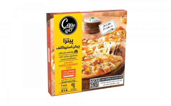 پیتزا نیمه آماده منجمد چیکن استروگانف کاپو مقدار 450 گرم