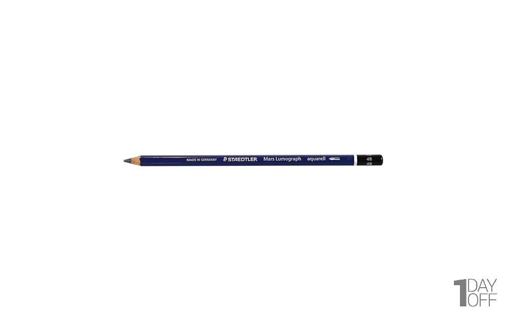 مداد مشکی طراحی آبرنگی استدلر (Staedtler) مدل Mars Lumograph Aquarell نوع 4B