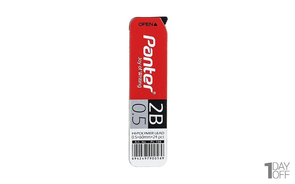 نوک مداد نوکی 0.5 میلی‌متری پنتر (Panter) نوع 2B رنگ مشکی