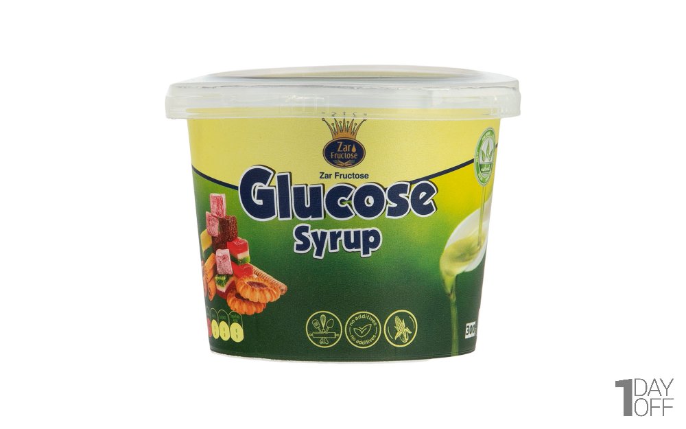 شربت گلوکز ذرت زر فروکتوز مقدار 300 گرم (جایگزین شکر در شیرینی‌پزی)