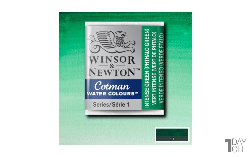 قرص آبرنگ وینزور (Winsor) سری Cotman رنگ INTENSE GREEN