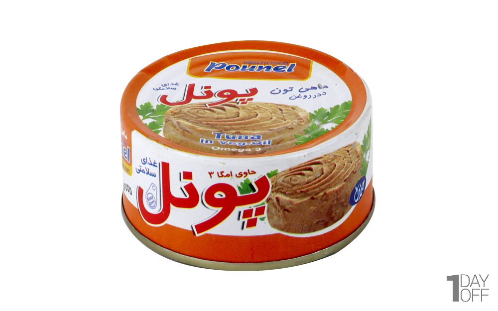 کنسرو ماهی تن در روغن پونل مقدار 180 گرم