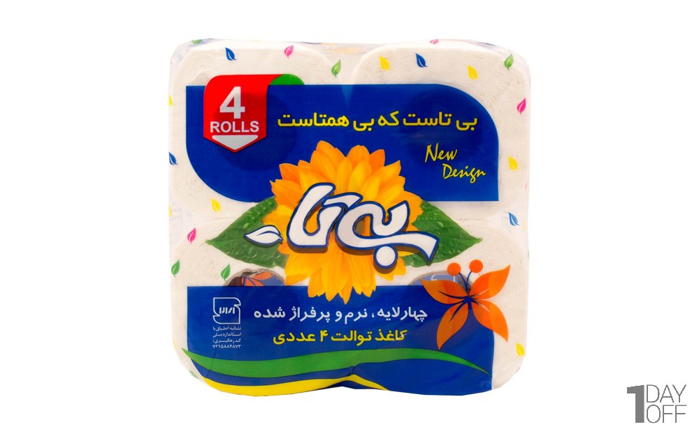 دستمال توالت چهارلایه بیتا بسته 4 رول