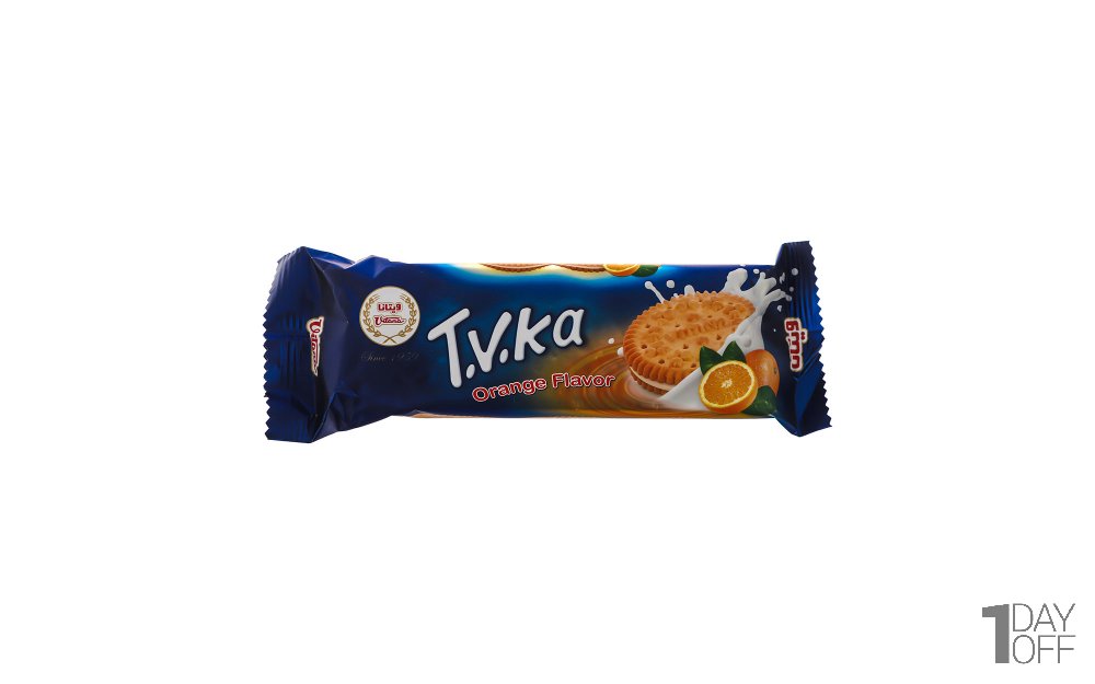بیسکویت کرمدار با طعم پرتقال تی.وی.کا ویتانا مقدار 80 گرم