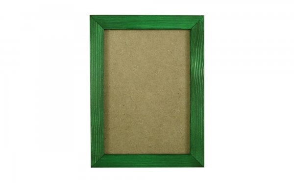 قاب عکس چوبی دست ساز ابعاد 15x20 سانتی‌متر رنگ سبز