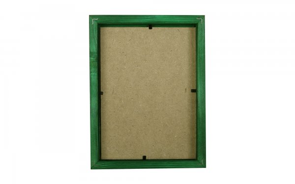 قاب عکس چوبی دست ساز ابعاد 15x20 سانتی‌متر رنگ سبز