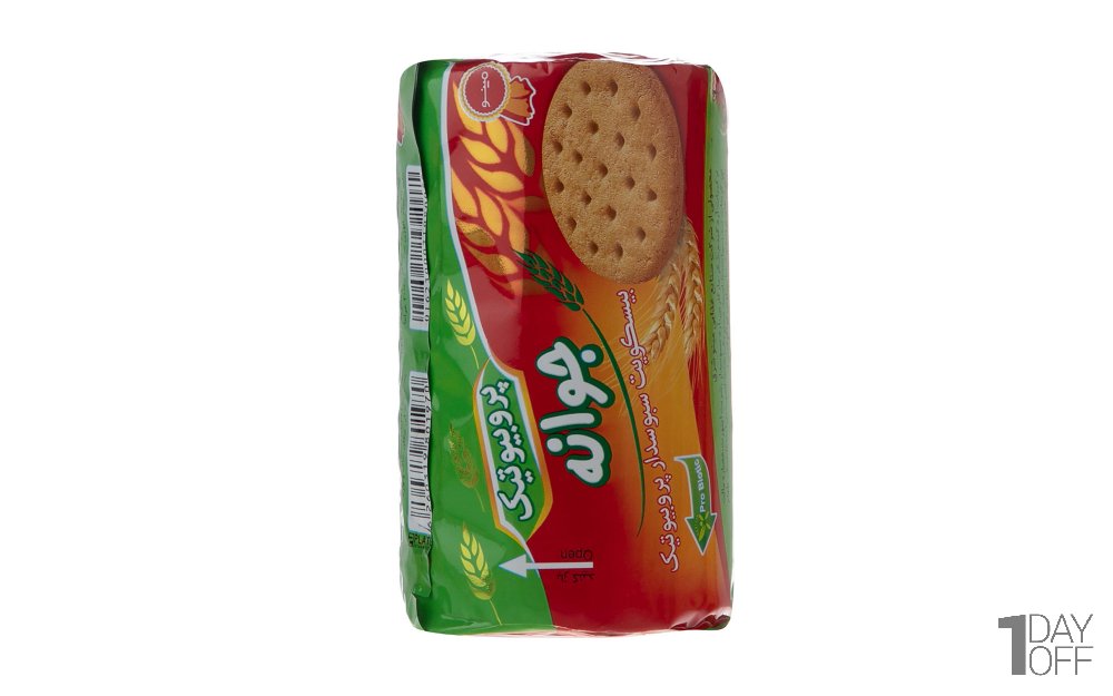 بیسکویت سبوس‌دار پروبیوتیک جوانه مینو مقدار 200 گرم