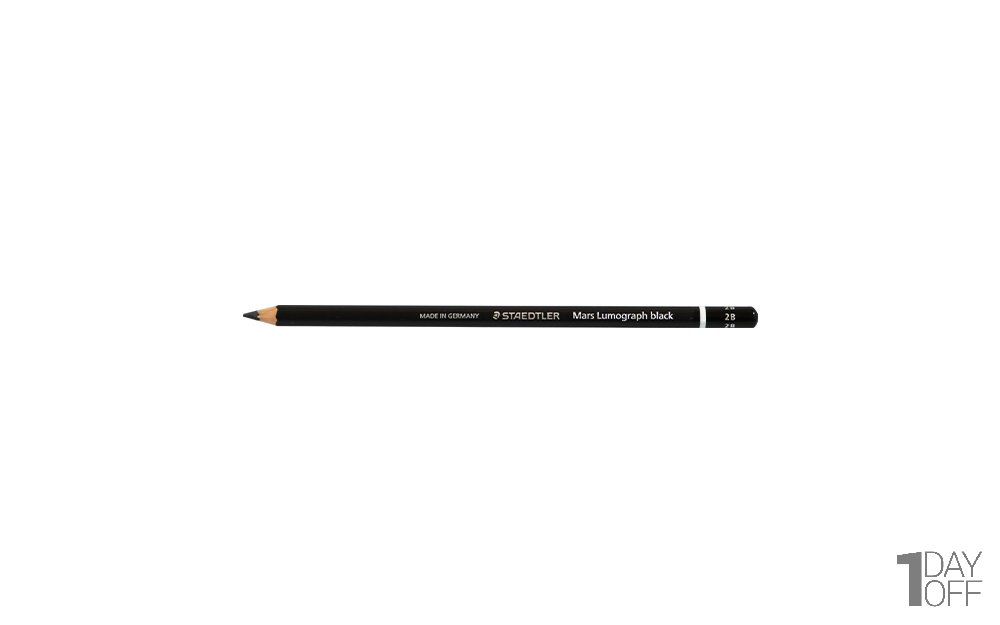 مداد مشکی طراحی استدلر (Staedtler) مدل Mars Lumograph نوع 2B