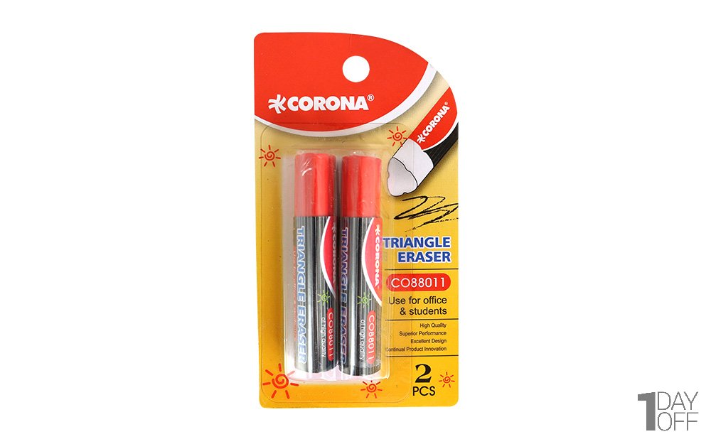 پاک‌کن دوقلو کرنا (Corona) رنگ قرمز