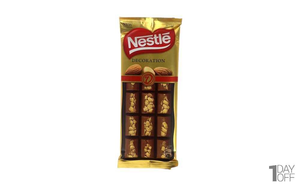 شکلات با مغز بادام نستله (Nestle) مدل DECORATION مقدار 80 گرم