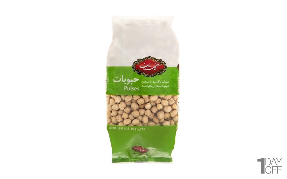 نخود گلستان مقدار 450 گرم
