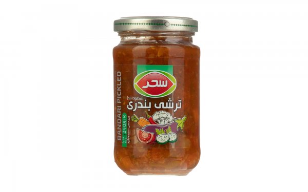 ترشی مخلوط بندری تند سحر مقدار 240 گرم 