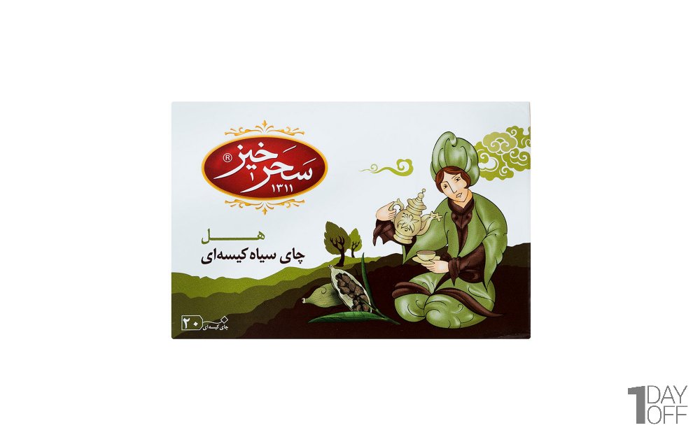 چای سیاه کیسه ای طعم هل سحرخیز