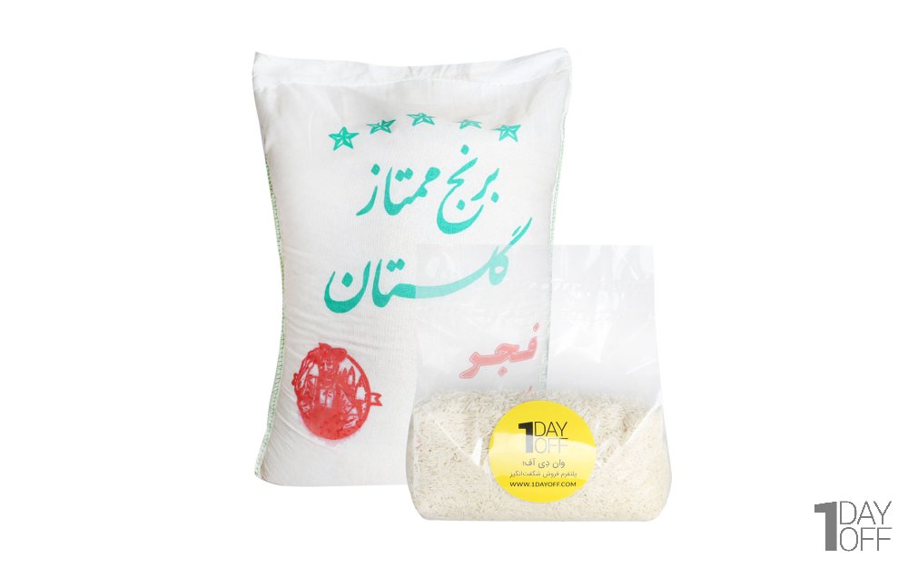 برنج ایرانی فجر ممتاز گلستان مقدار 1 کیلوگرم