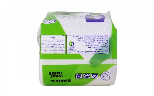 دستمال توالت چهارلایه ساحل بسته 2 رول