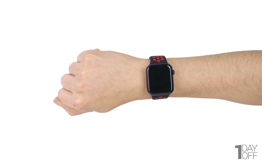 ساعت هوشمند طرح اپل رنگ قرمز مدل W5