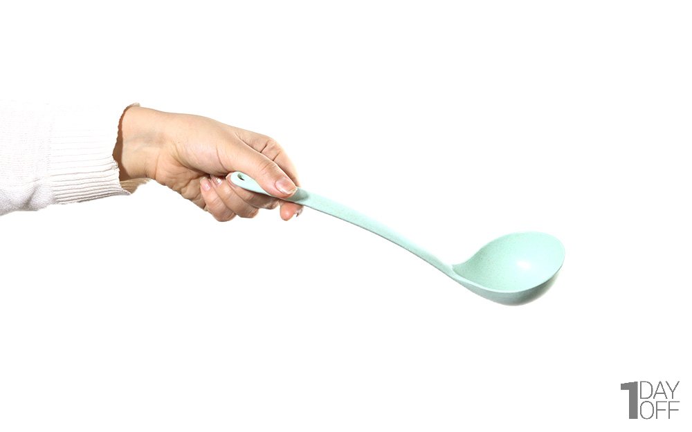 ملاقه الیاف گندم رنگ سبز