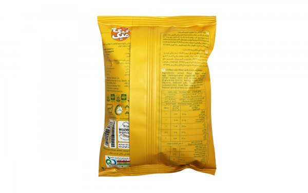  کیک شیفون وانیلی با مغز کرم کاستارد کیک میک مزمز مقدار 52 گرم