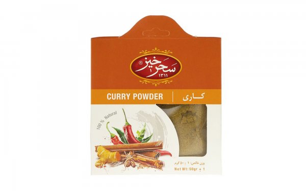 پودر ادویه کاری سحرخیز مقدار 50 گرم