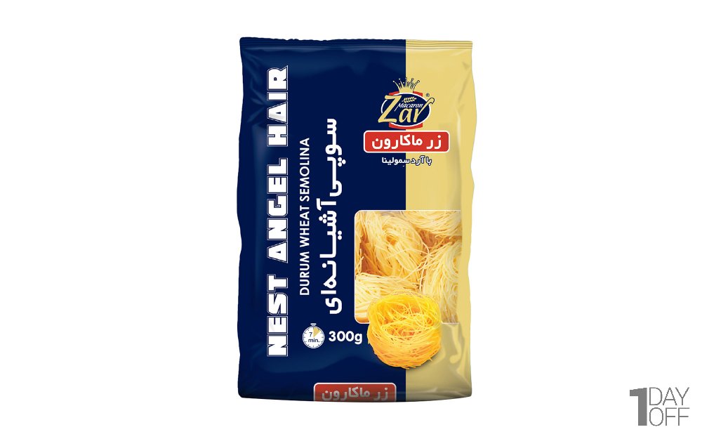 رشته سوپی آشیانه‌‌ای زر ماکارون مقدار 300 گرم
