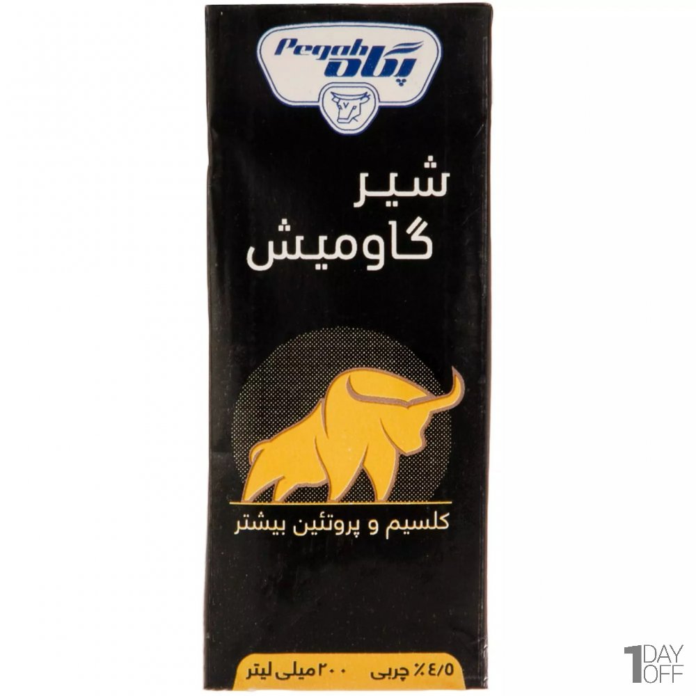 شیر گاومیش پگاه مقدار 200 میلی‌لیتر 
