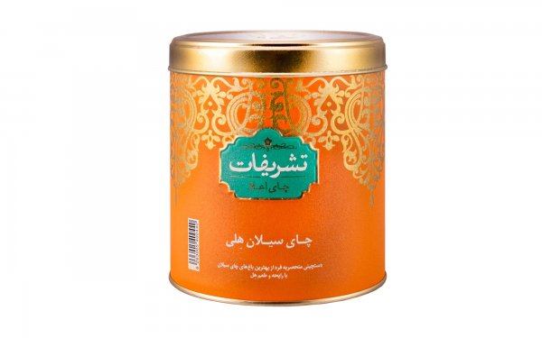 چای سیاه خارجی سیلان طعم هل تشریفات قوطی فلزی مقدار 450 گرم 