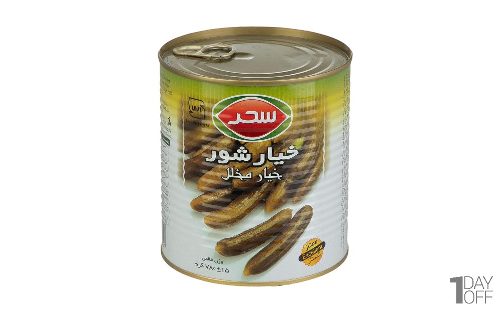 خیارشور ممتاز سحر مقدار 780 گرم 