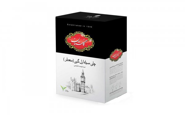 چای سیاه گلستان مدل ارل‌گری معطر مقدار 225 گرم