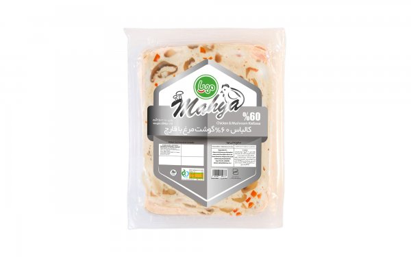 کالباس 60% قارچ و مرغ مهیا پروتئین مقدار 250 گرم
