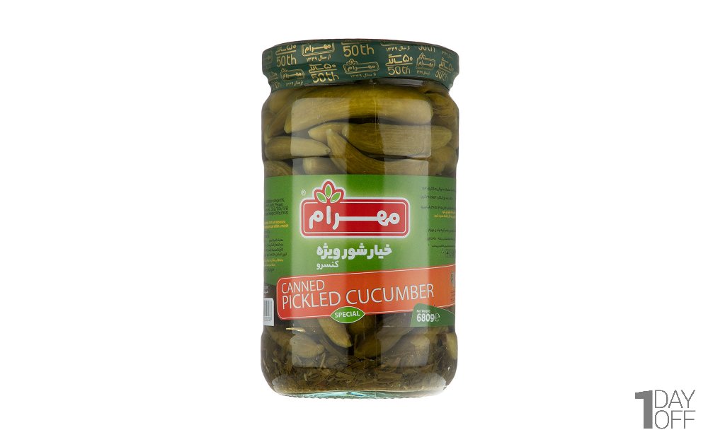خیارشور ویژه مهرام مقدار 680 گرم 